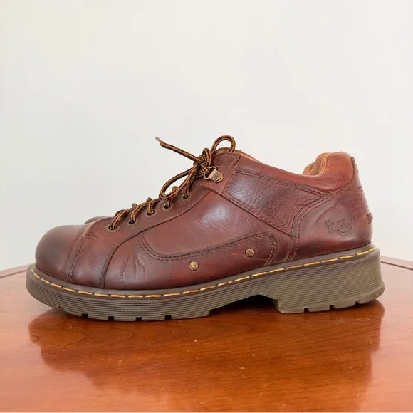 Vintage Dr. Martens Toren Brown Leather Platform Oxford Shoes | US 12 - Picture 3 of 9